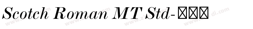 Scotch Roman MT Std字体转换